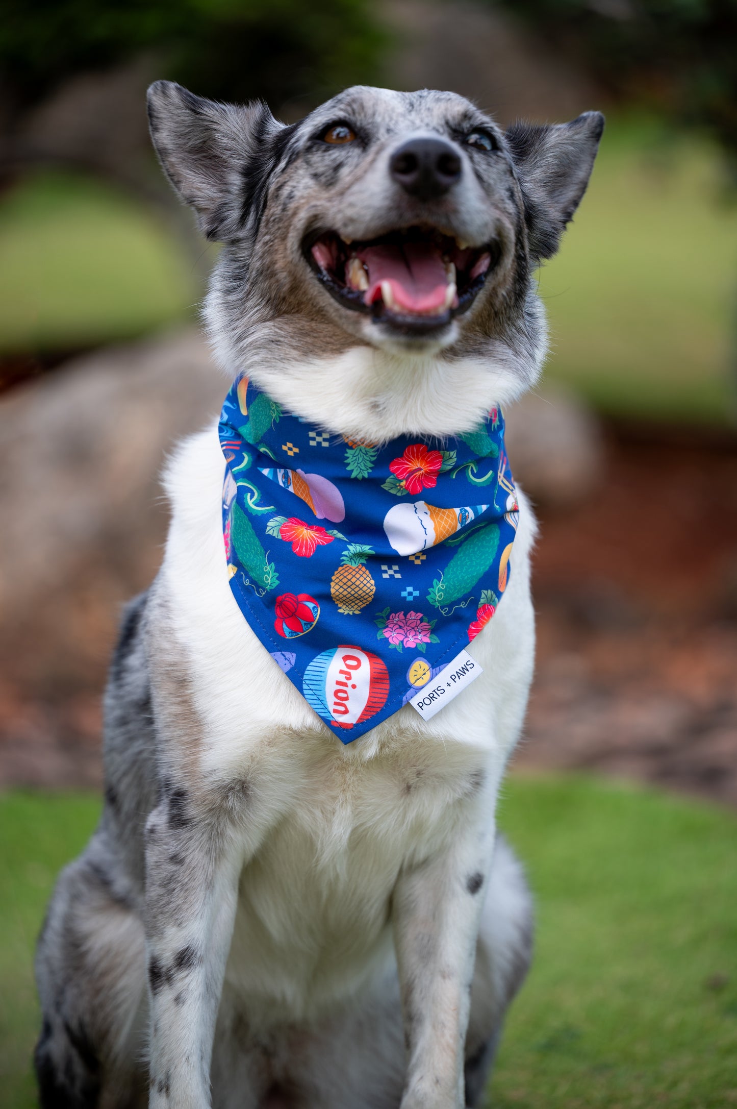 QUICK DRY BANDANA - OKINAWAN FESTIVAL NAVY