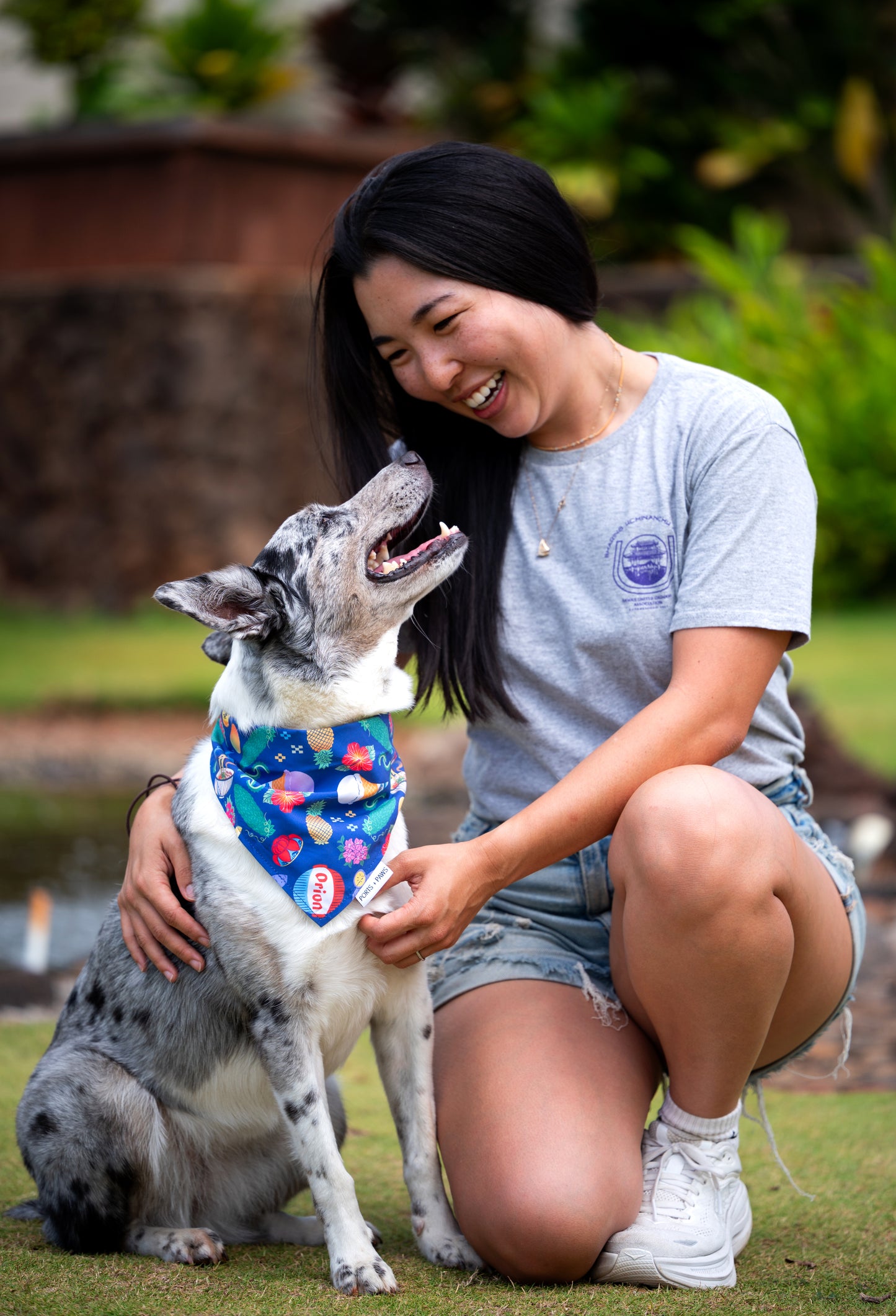 QUICK DRY BANDANA - OKINAWAN FESTIVAL NAVY