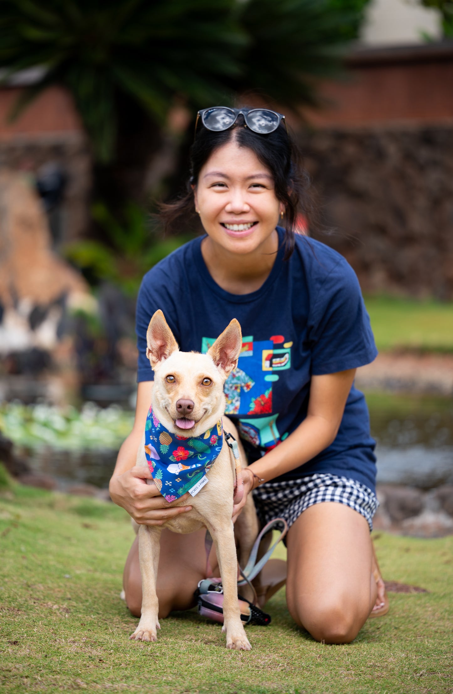 QUICK DRY BANDANA - OKINAWAN FESTIVAL NAVY