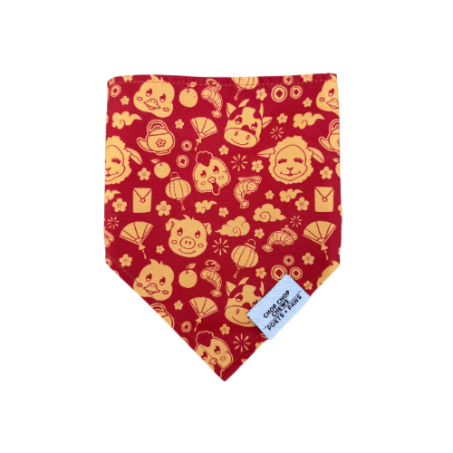QUICK DRY BANDANA - CHOP CHOP CHEWS LUNAR NEW YEAR