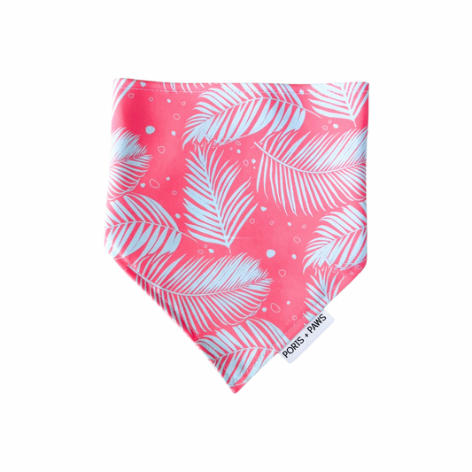 QUICK DRY BANDANA - PALM PINK/BLUE