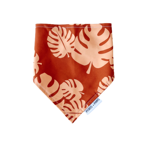 QUICK DRY BANDANA - MONSTERA PUMPKIN SPICE