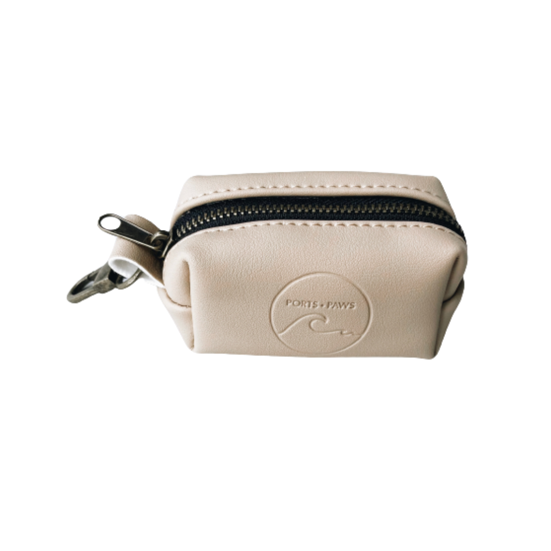 POOP BAG HOLDER - VEGAN LEATHER TAN