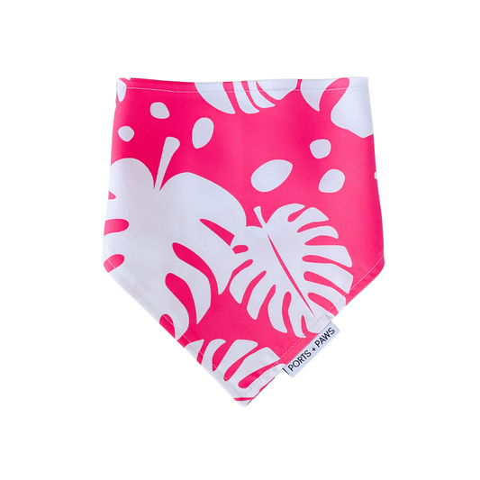 QUICK DRY BANDANA - MONSTERA PINK