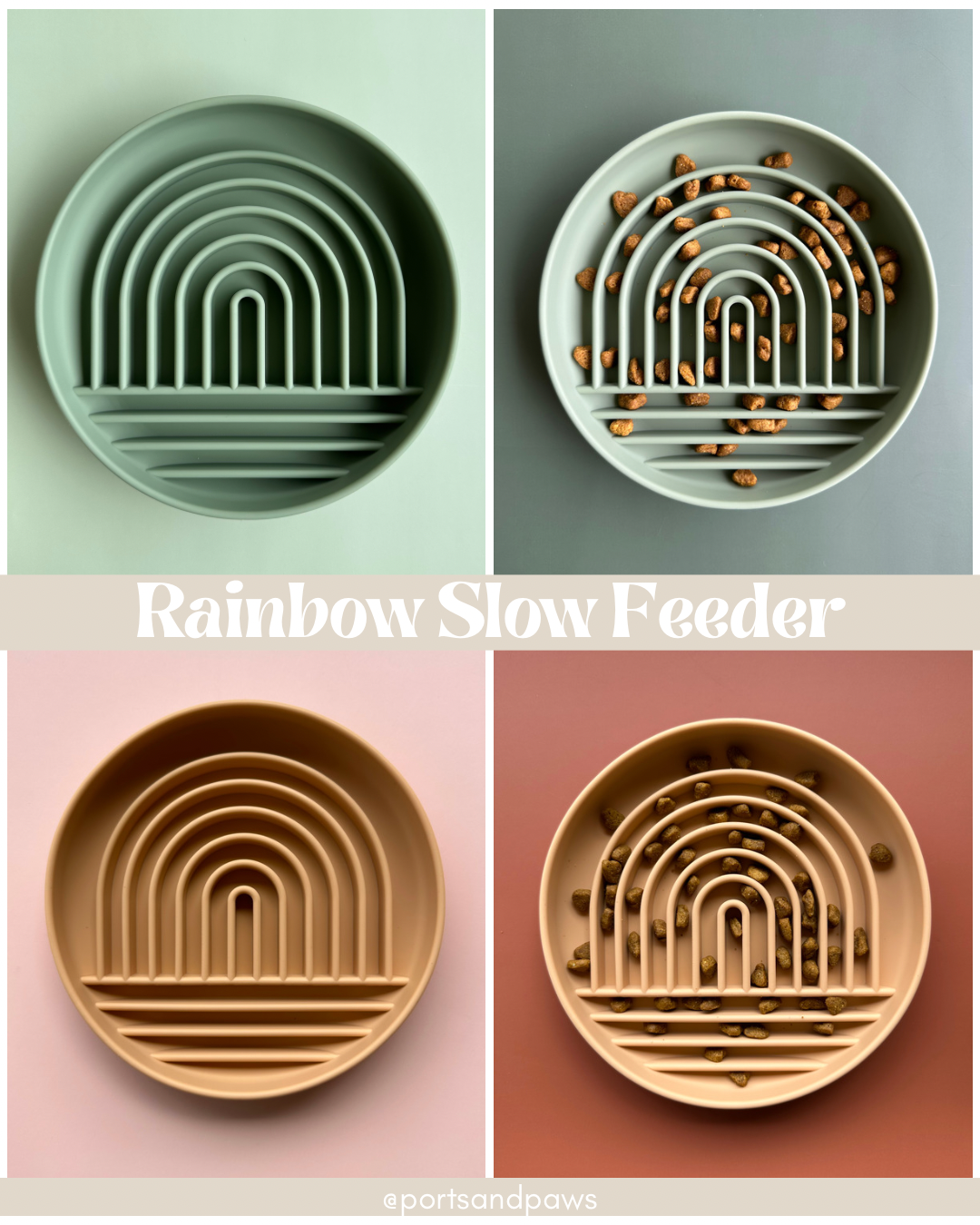 RAINBOW SLOW FEEDER - PEACH