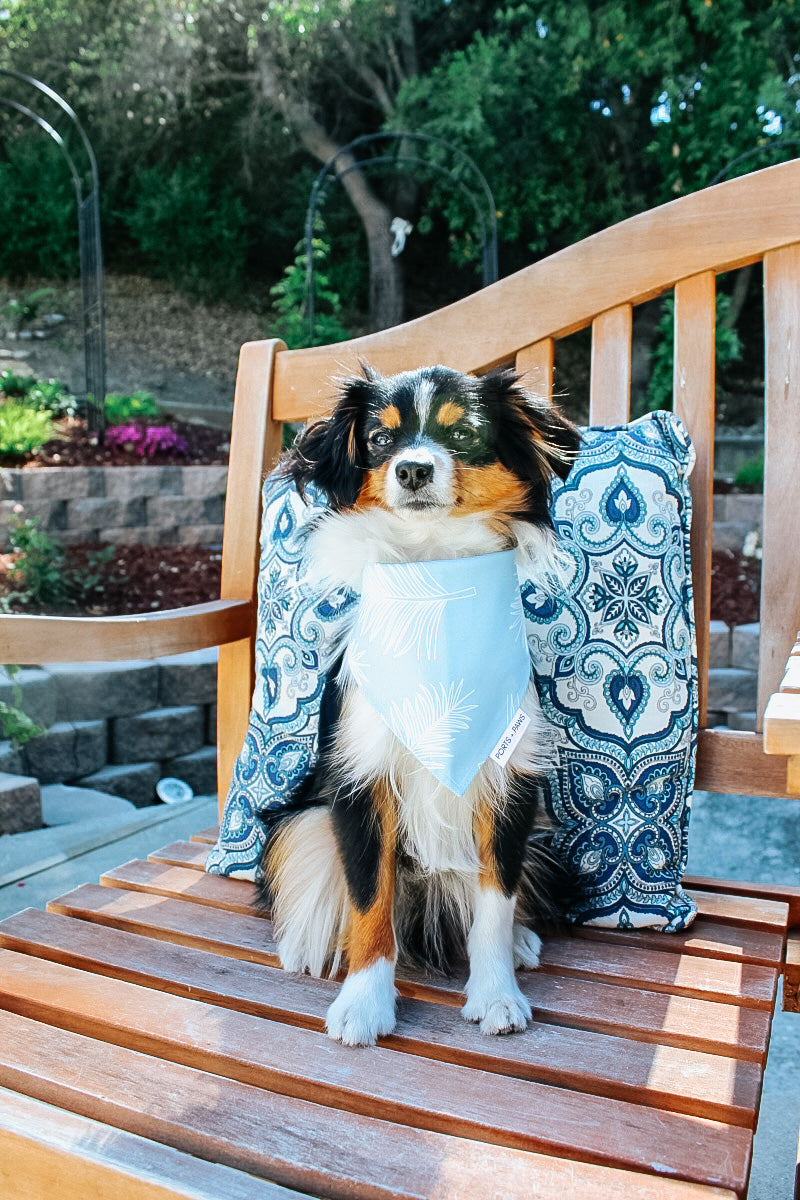 QUICK DRY BANDANA - CLOUD BLUE PALM