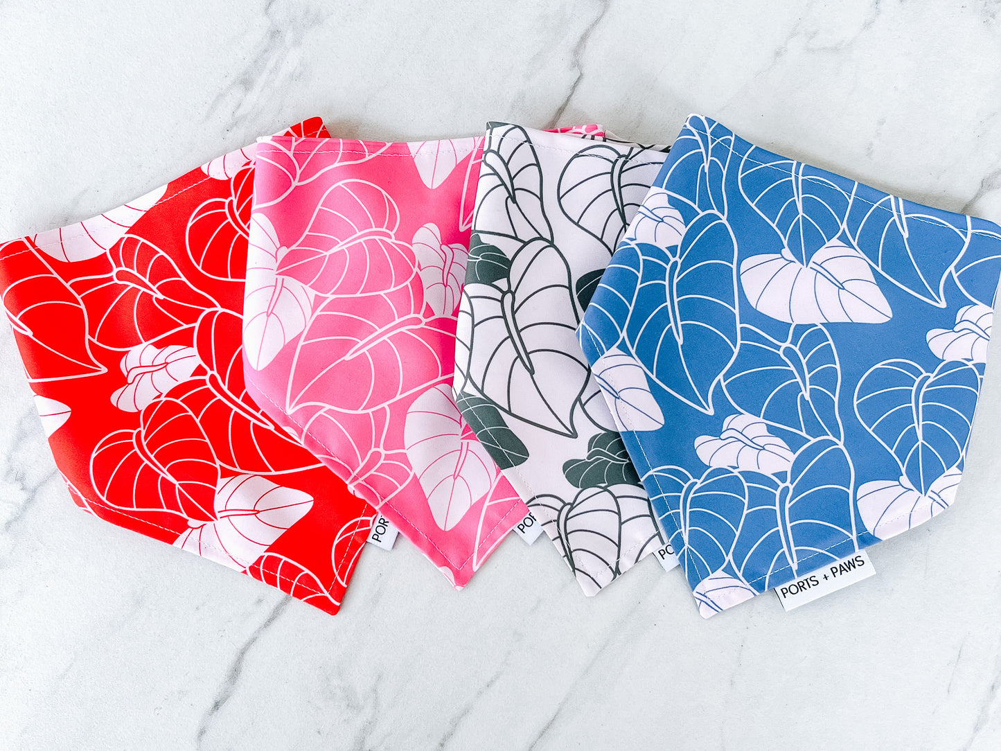 QUICK DRY BANDANA - ANTHURIUM BLUE