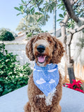 QUICK DRY BANDANA - ANTHURIUM BLUE